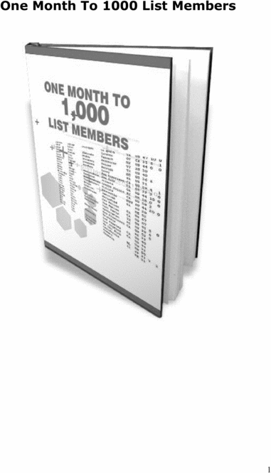 Product picture One Month to 1000 list Members